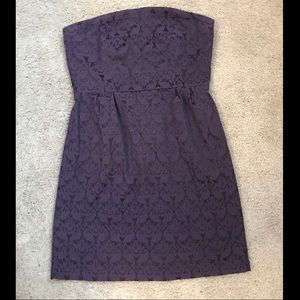 Purple Strapless Dress